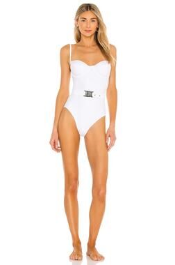 OW Collection Morocco One Piece Swimsuit Belted Beach Pool Vacation Resort M